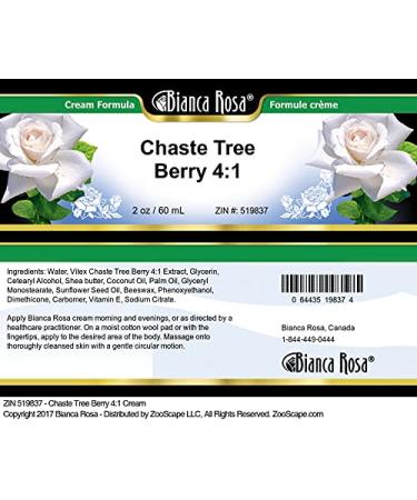 Bianca Rosa Chaste Tree Berry 4:1 Cream (2 oz ZIN: 519837) - 3 Pack - Buy Online on GoSupps.com