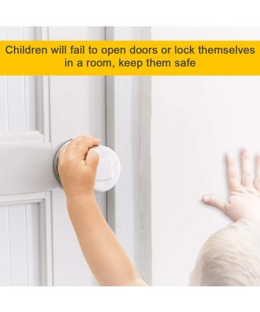  4 Packs-Upgrade Baby Safety Door Knob Cover Door Handle Cover Lockable Design Child Proof Door Knob Cover Universal Size Protect Your Child from Opening Unsafe Room or Locking Themselves in Home - Buy Online on GoSupps.com