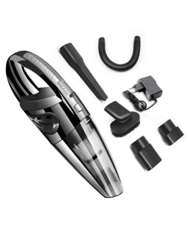 Wet and Dry Dual-use Car Cleaner for Portable Wireless Handheld Home Cleaning (Color : EU Plug)