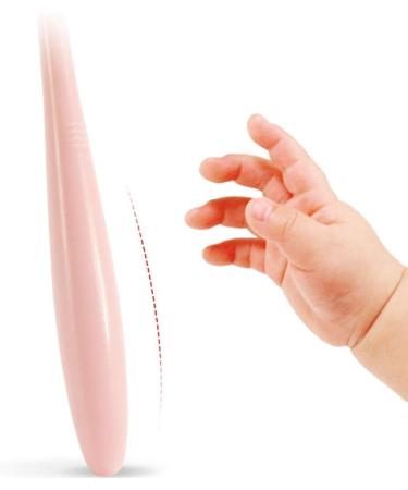 Zumaha Loose Pink Children's Toothbrushes - 2-Pack Silicone Hand Toothbrushes with Suction Foot for Toddlers 1-3 Years - Buy Online on GoSupps.com