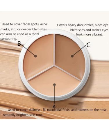 Tri-color Cream Concealer Palette for Dark Skin | Full Coverage Concealer for Acne Marks and Spots - Buy Online on GoSupps.com