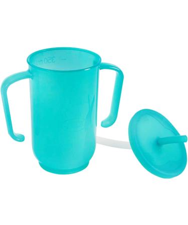 Spill Proof Feeding Cup with Extended Straw - Self Feeding Aid for Stroke & Parkinson Patients - Elderly Drinking Utensils (Blue) - Buy Online on GoSupps.com