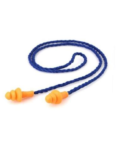 10pcs/Lot Earplugs Anti 25dB Noise Soft Silicone Corded Reusable Ear Plugs Defense Hearing Protection Washable Noise