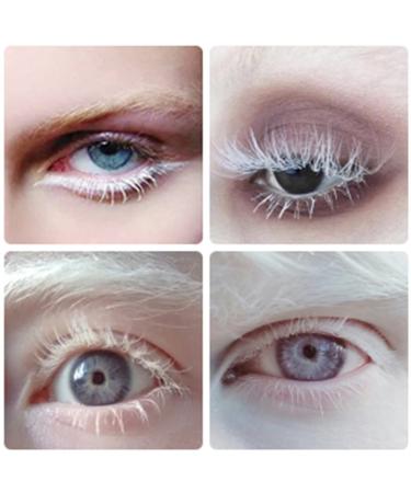 White Halloween False Eyelashes - Anime Cosplay Makeup - Masquerade Party Lashes - 2 Pairs (Upper & Bottom) - Buy Online on GoSupps.com