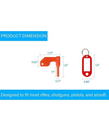 YINDIA Chamber Safety Gun Flags 12 Pack - Orange Flags with Red Key Chain Tags for Rifle, Handgun, Shotgun - Gun Range Necessities - Buy Online on GoSupps.com