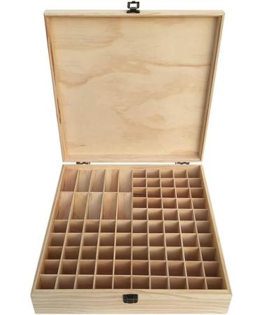 Beunyow 85-Hole Portable Wood Aromatherapy Gift Box - Essential Oils & Nail Polish Storage Case - Buy Online on GoSupps.com