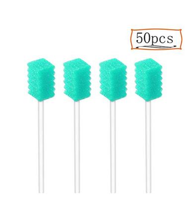 Buy 50 Pack Disposable Oral Swabs - Sterile Dental Sponge Swabsticks Unflavored for Mouth & Gum Cleaning - Toothed Sky Blue - International Shipping Available - Buy Online on GoSupps.com