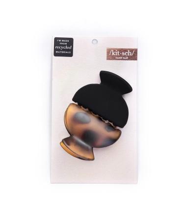 Kitsch Recycled Plastic Small Hair Claw Clips - Tortoise and Black - 2pc Set | Cute Hair Clips for Women and Girls | Small Jaw Clips for Thin to Medium Hair - Buy Online on GoSupps.com