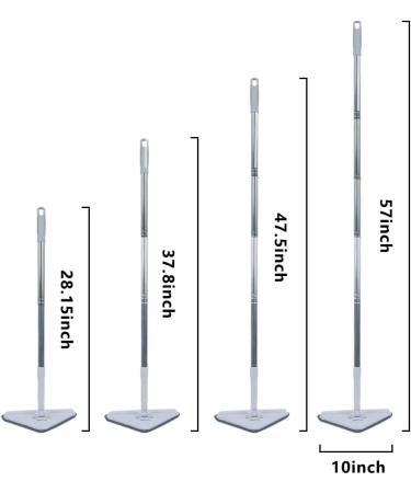 Sofeya Wall Mop Cleaner with Long Handle - Triangle Mop with Extension Pole for Walls, Ceilings, Windows - 3 Replacement Pads Included - Wet & Dry Use - Buy Online on GoSupps.com