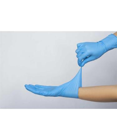 Gants jetable en nitrile Bleu Pack de 100 pieces taille S M L sans poudre pour nettoyage cuisine Gants de protection Medium - Buy Online on GoSupps.com