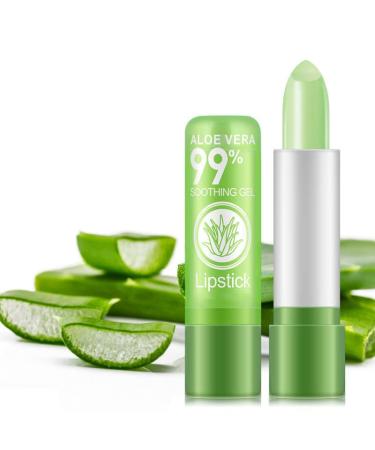 Kybbe Aloe Vera Color Changing Lip Balm Moisturizer Anti-Drying Brighten Lips Tonic Temperature Color Changing Lipstick