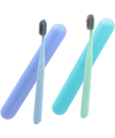 PartyKindom 4 Piece Travel Toothbrush Set | Colored Wooden Toothbrushes & Natural Gift for Gum Care - Buy Online on GoSupps.com