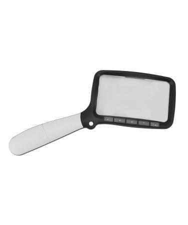 Folding Handheld Magnifying Glass with Light 5 LEDs 3X Large Rectangle Reading Magnifier Small Gift