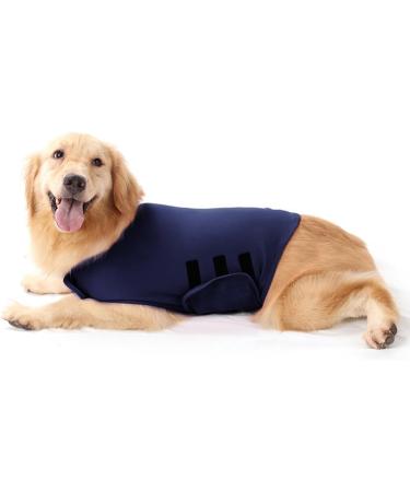 Anti-Fear Dog Jacket | Sedative Shirt for Pet Stress Relief - Warm Calm Wrap | Light Gray L - Buy Online on GoSupps.com