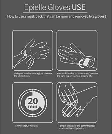 Epielle Moisturizing Hand Masks (6pk) | Hydrating Spa Gloves for Dry Hands | Sunflower Seed Oil, Avocado Oil, Vitamin E | Beauty & Skincare Gift - Buy Online on GoSupps.com