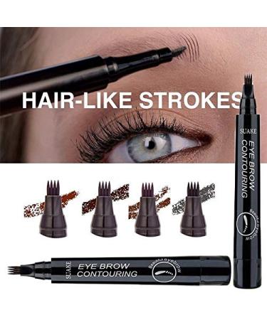 WUBLSYAN Microblading Tattoo Eyebrow Pen - Waterproof Gel Tint Pencil for Long Lasting Natural Brows - 4 Tips for Hair-Like Definition (4 PCS) - Buy Online on GoSupps.com