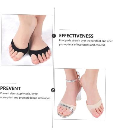 FRCOLOR 12 Pairs High Heels Forefoot Pad Black Sheer Top Non- Slip Toe Half Socks Black Womens Top Socks Women Sandalias para Hombres Nails Gel of Foot Cotton Sock Pad Ladies Breathable - Buy Online on GoSupps.com