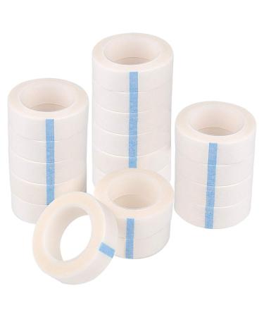 TUPARKA 18 Pack Eyelash Tape White Paper Fabric Tape for Eyelash Extension Supply 0.5 Inch x 10 Yard Each Roll
