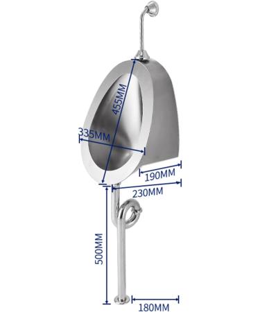 Household Items 304 Stainless Steel Automatic Induction Urinal Wall-Mounted Public Toilet Contact-Free Urinal with Flush Valve Flushing Men's Suitable for Bars and Shopp - Buy Online on GoSupps.com