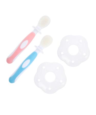 Google 2 sets Children's Mouth Cleaner Cleaning Accessories Tooth cleaning Silicone brush toothbrush tooth cleaning Tool tooth cleaning brush Children's toothbrush