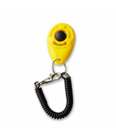 Monkimau Clicker Dog Cat - Training for dogs and cats dog training (yellow)