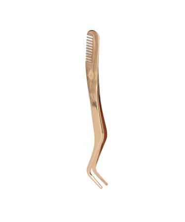Volume Eyelash Tweezers Comb Tail Slant Tips High Precision Stainless Steel Eyelash Tweezers Portable for Home Use