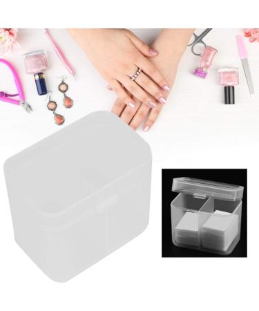 Yosoo 2 Grids Nail Art Cotton Pads Organizer Storage Box (2 Pcs) - Efficient & Stylish Solution for Nail Care - Buy Online on GoSupps.com
