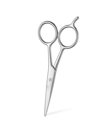 Beard Scissors, Stainless Steel Scissors for Trimming, Cutting Beard, Mustache, Eyebrow, Nose Hair by HAWATOUR, Silver Classic