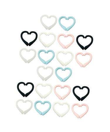 Magiclulu 20 pair of ear protection mask hooks mask hooked ear hook mask holder mask accessories ear bars silicone mask buckle straps for masks clothing bar anti-strangulation 5x3cmx2pcs