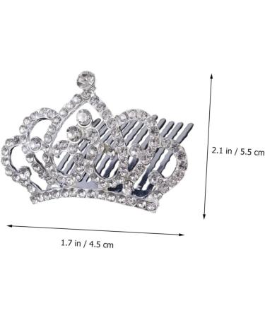 FRCOLOR Girls Crown Comb Rhinestones Child White Jewelry Metal Hair Barrettes - Buy Online on GoSupps.com