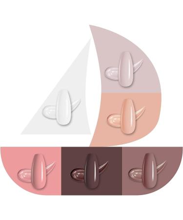 Aokitec Gel Nail Polish Kit 6x7.5ml Gel Polish Set Soak Off Nail Gel Polish Set Gel Nail Manicure Kit French Manicure Kit for Home DIY Gifts for Women Honeymoon Travel - Buy Online on GoSupps.com