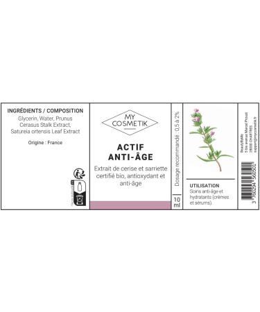 MY COSMETIK - Anti-aging active ingredient - Phyto-complex Certified ORGANIC and French origin - Genuine 100% natural global anti-aging solution - BeautyMix - 10 ml - Buy Online on GoSupps.com