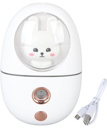 USB Facial Mist Sprayer Cute Animal Face Humidifier 35ml Handy Steamer USB Rechargeable 500mah for Travelling (White) - Buy Online on GoSupps.com