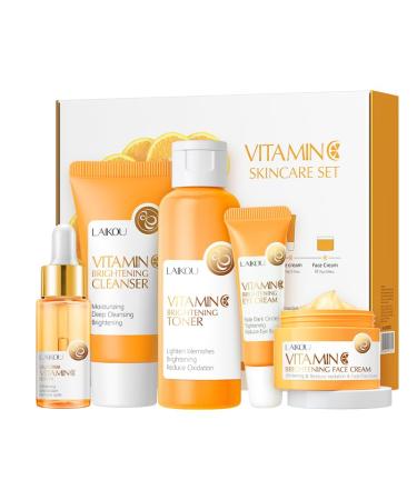 Skincare Set for Women Girls Vitamin C Skin Care Kit 5-In-1 Skincare Gift Set Skin Care Sets & Kits Pamper Sets Hydrating Facial Kit Moisturizing Skincare Set For Women Men.