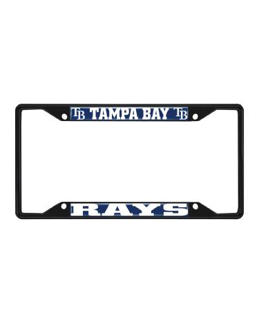 Fan Mats 31322: Tampa Bay Rays Metal License Plate Frame Black Finish