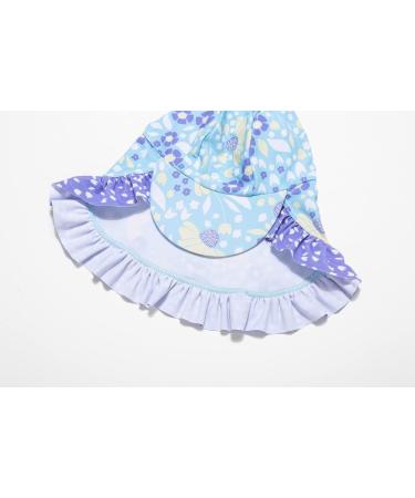 BONVERANO Baby Girls Swimsuit - Toddler Long-Sleeve Zipper One Piece Purple Flower Bathing Suit with UPF 50+ Sun Protection | 2-3 Years - Buy Online on GoSupps.com