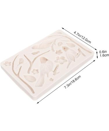HOMSFOU DIY Mould Bird Fondant Molds Animal Fondant Silicone Flower Cake Making Resin Candy Making Silicone Fondant Molds Christmas Decor Cookie Baking Mold Silica Gel Biscuit Plate 3D 18.6x12cm Light Grey - Buy Online on GoSupps.com