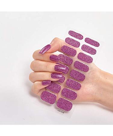 8 Sheets 128 Pieces Full Cover Nail Art Stickers - Self-Adhesive Solid Color Strips for Women | Real Nail Polish Decal Strips - International Shipping Available - Buy Online on GoSupps.com