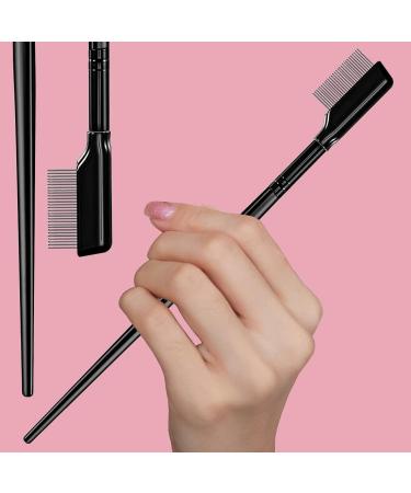 Eyelash Separator Comb Set - Metal Teeth Lash Brush for Makeup Mascara Application - Buy Online on GoSupps.com