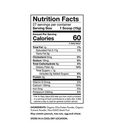 Let's Go Chia Anti-Inflammatory Superfood Powder - Gut and Joint Health, Sustained Energy - Chia Seed, Turmeric, Monk Fruit - 27 Servings - Buy Online on GoSupps.com