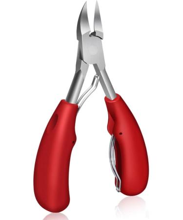 Pedicure Nail Clippers Professional Thick Toenail Clippers and Ingrown Nail Clippers for Men and Seniors Pedicure Clippers Toenail Clippers Heavy Duty Nail Clippers for Thick Toenails Professional Pointed (Red) - Buy Online on GoSupps.com