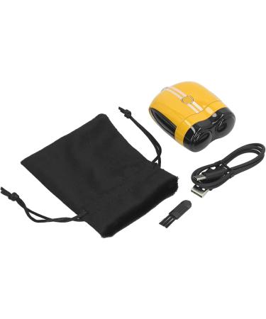Electric Beard Trimmer Mini Electric Beard Shaver 10 300RPM Type C Charging Wet and Dry Dual Use for Travel (Yellow) - Buy Online on GoSupps.com