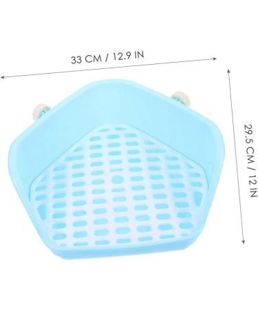 HAPINARY Box Rabbit Toilet Corner Litter Pan Rabbit Cat Litter Tray Chinchilla Potty Toilet Pan Tray Plastic 33X29.5X14CM Blue - Buy Online on GoSupps.com