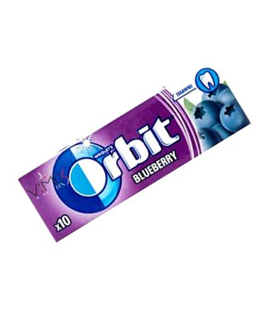 10 Packs of Original ORBIT Chewing Gum Packs Fresh Stock (Blueberry)