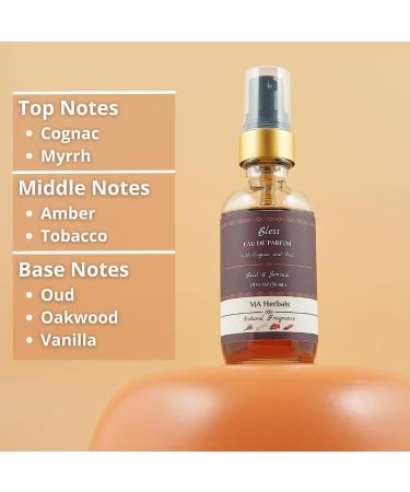 Bless Cognac & Oud Cologne for Men + Notes of Bourbon Barrel Oakwood Tobacco Amber Myrrh & Vanilla | Boozy Eau de Parfum made with Essential Oils | MA Herbals Natural Fragrance Bless (Cognac Oud Tobacco) - Buy Online on GoSupps.com