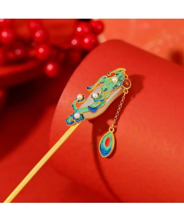 HangErFeng Silver Hairpin Hanfu Accessories Auspicious Cloud Hairstick 609 - Buy Online on GoSupps.com