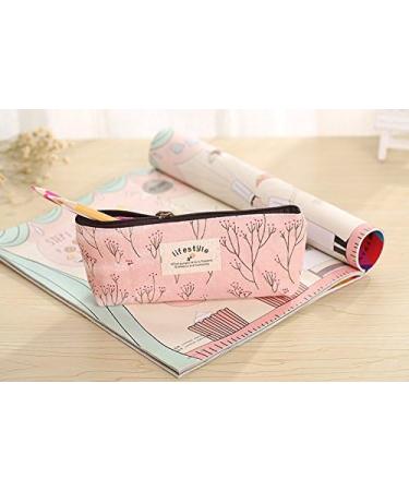 Shop Mingze 4-Piece Canvas Pen & Pencil Set | Fresh Flower Pattern | Stylish Stationery & Cosmetic Pockets - International Shipping - Buy Online on GoSupps.com