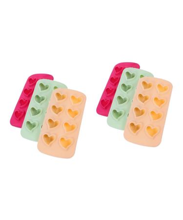 Zerodeko 6 Pcs Ice Cube Silicone Molds Chocolate Candy Fudge Molds Chocolate Mold Ice Tray Ice Box Soap 21X10.4X3cmx2pcs Assorted Colorx2pcs