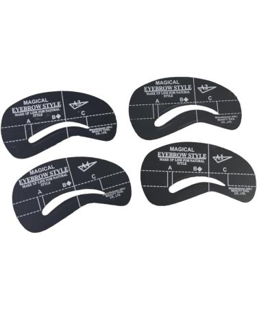 Outanaya 24pcs 6 Sets Eyebrow Grooming Stencil Eyebrows Shape Eyebrow Stencil Template Tool Auxiliary Unibrow - Buy Online on GoSupps.com