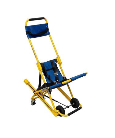 Portable First aid Stair chairFoldable Medical Lift Stair chairAmbulance up and Down Stairs Emergency Transfer Stretcher with Quick Release Buckle for The Elderly and Disabled (Color :Yellow+Blue) (